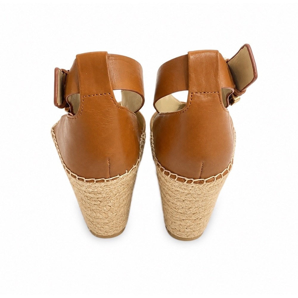 Marc Fisher Adalyn Espadrille Wedge Sandals Cognac Brown Suede Platform 10 - Picture 4 of 5